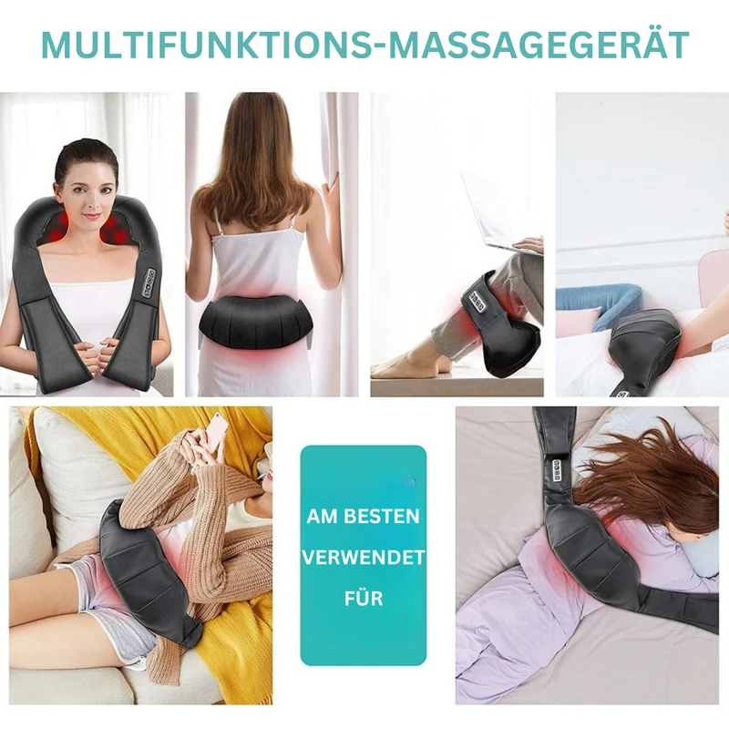 Shiatsu Massagepude med Infrarød Varme - FlowLindring