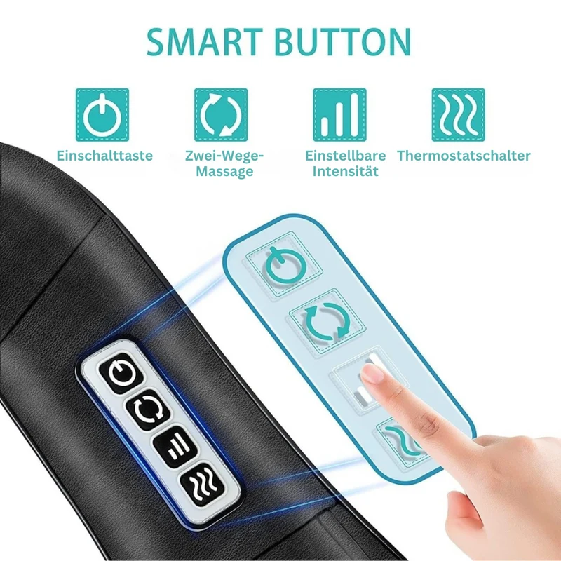 Shiatsu Massagepude med Infrarød Varme - FlowLindring