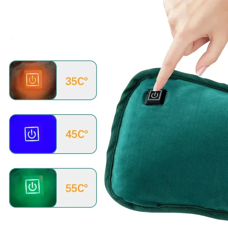 Bærbar grafen varmeplade med USB-opladning | 3 temperaturindstillinger | Ergonomisk til hænder og lænd | Inkluderer intelligent automatisk slukning