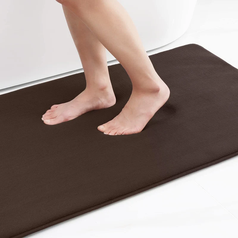 Hurtig absorberende skridsikker memory foam badevæmatte