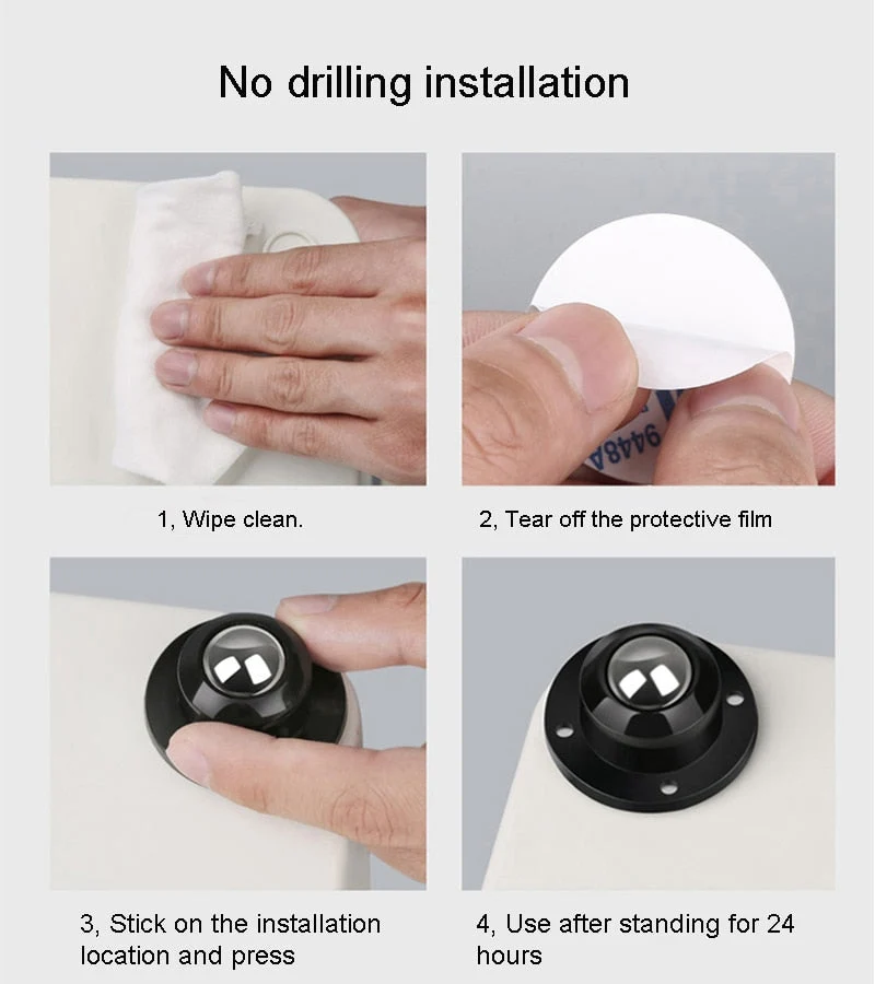 Home Helper Selvklæbende Mini Møbelhjul