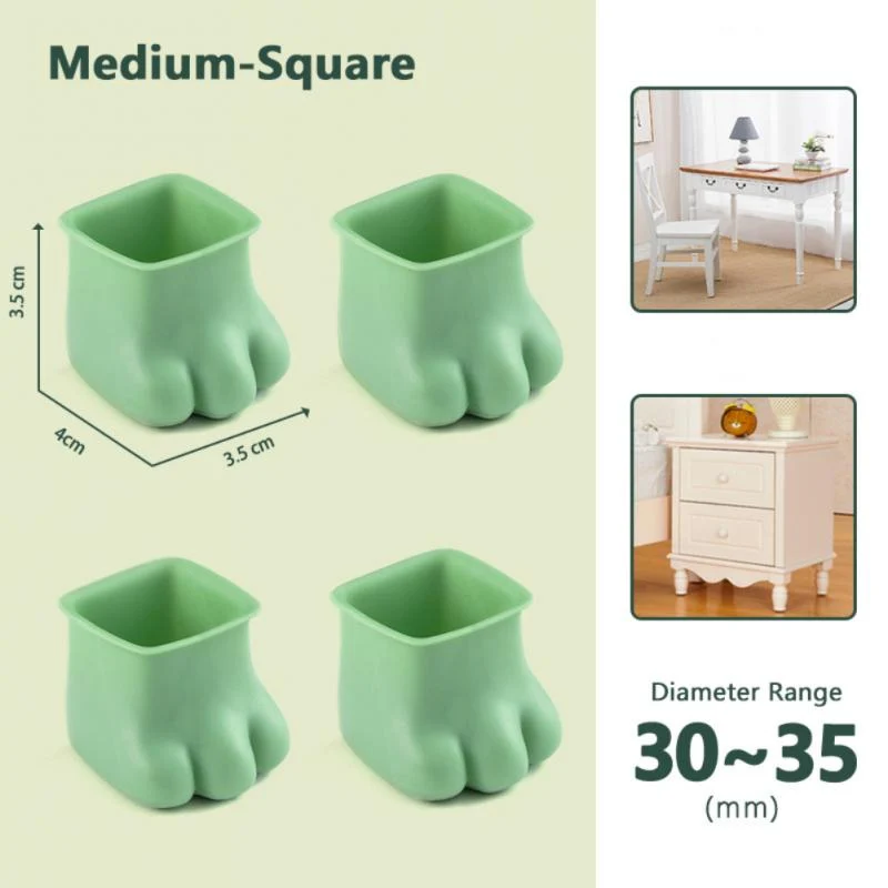 4Pcs Non-Slip Kat Paw Møbel Ben Dække