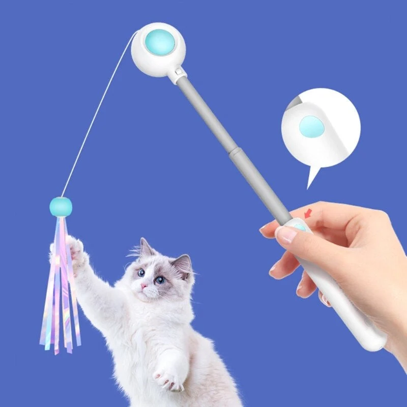 Interaktiv katte teaser stick legetøj