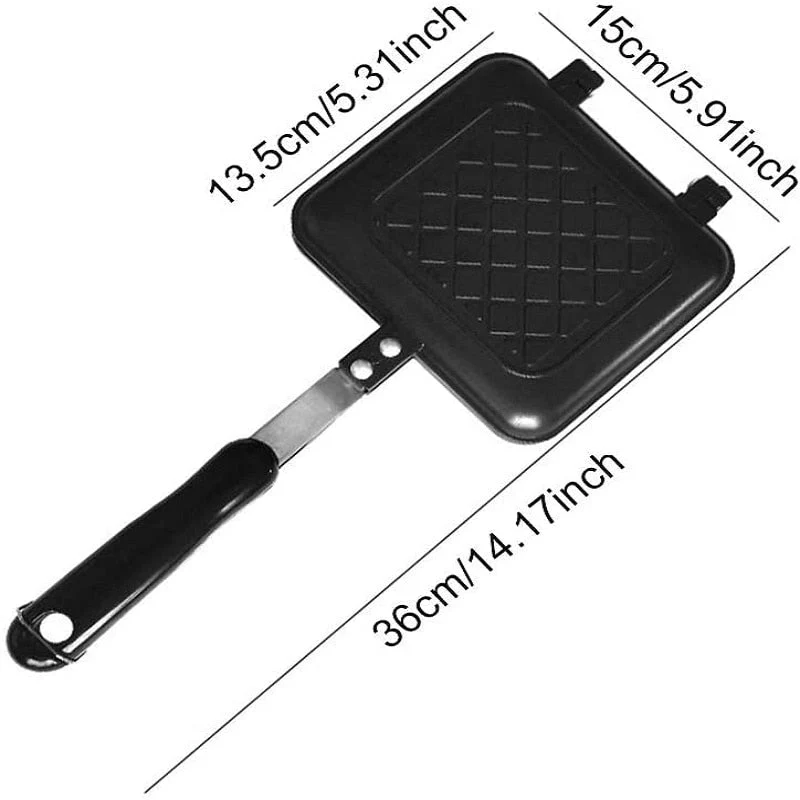 Dobbelt Sidet Non-Stick Sandwich Maker Pande