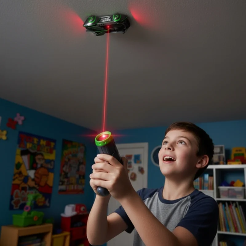 Fjernstyret Bil med Laser og LED til Vægkørsel