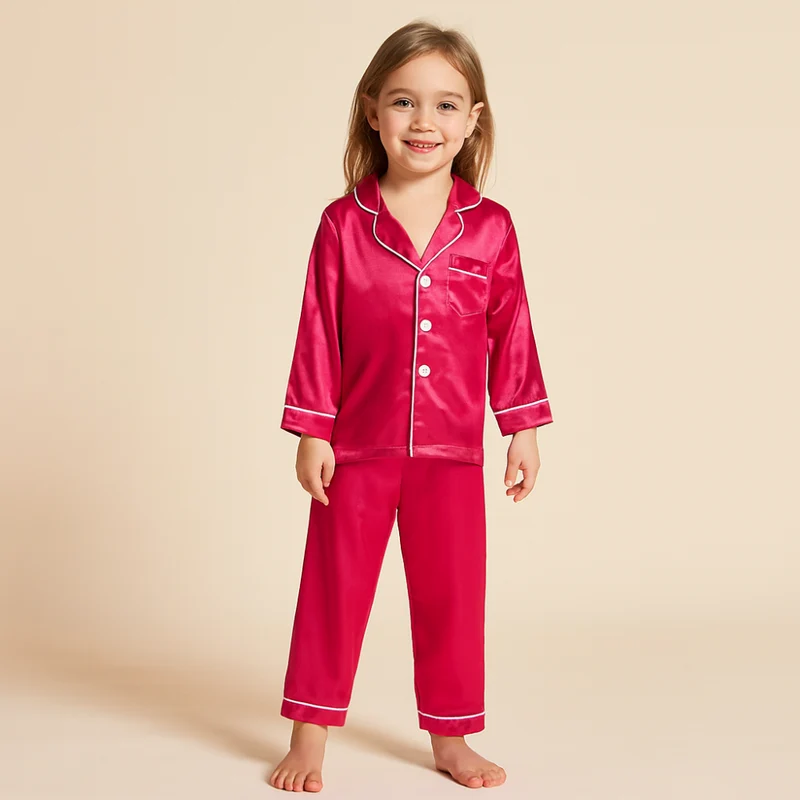 Silke Børnepyjamas: Blød Komfort i Ren Mulberry Silke