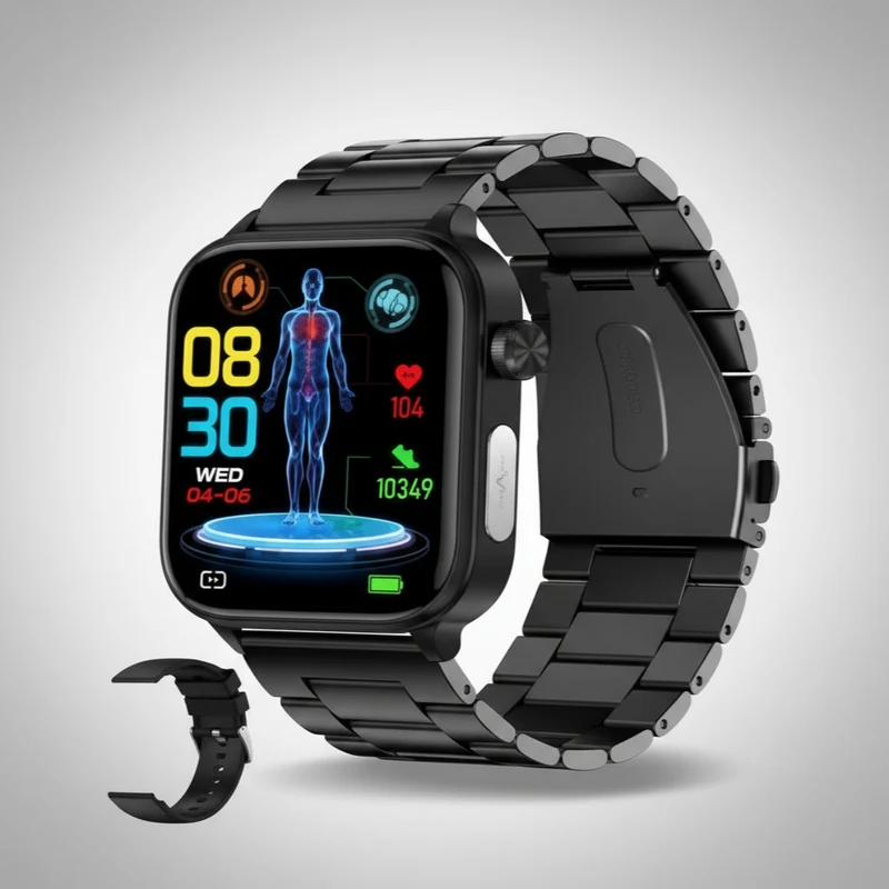 Senior Smartwatch med SOS Alarm og Sundhedsovervågning