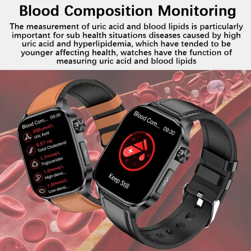 Senior Smartwatch med SOS Alarm og Sundhedsovervågning