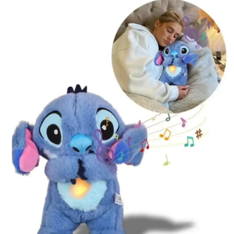 Beroligende Bamse med Åndedrætsfunktion og Musik til Børn