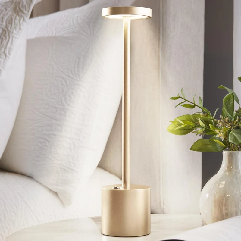 Trådløs Bordlampe LED – Genopladelig & Touch Dæmpbar