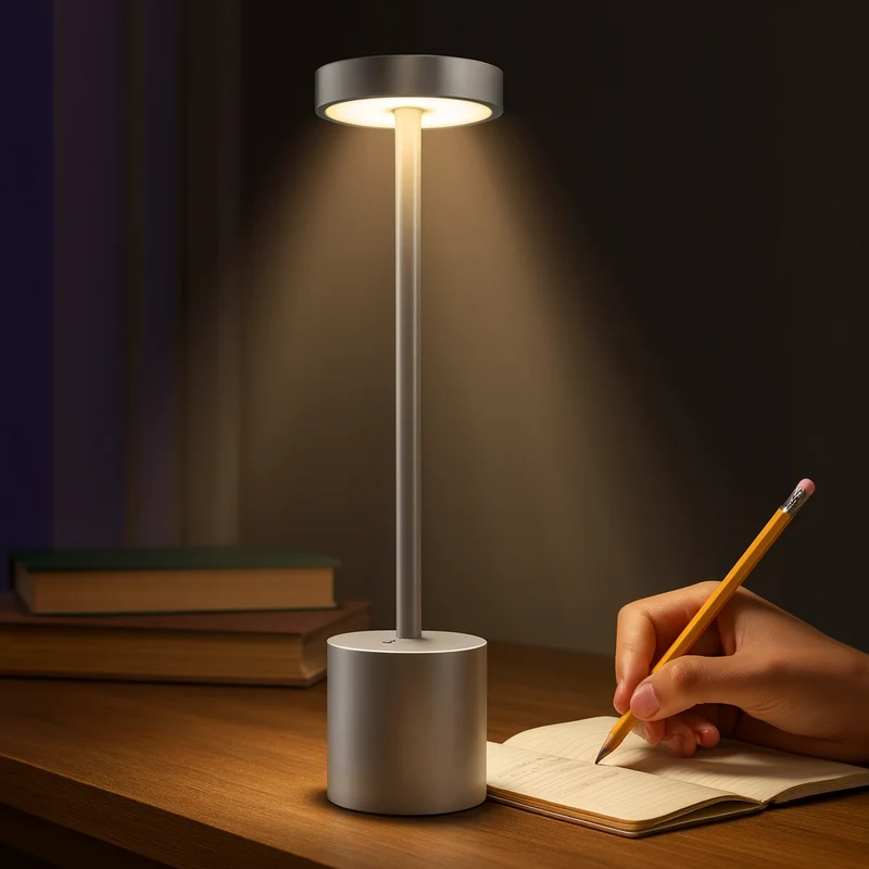 Trådløs Bordlampe LED – Genopladelig & Touch Dæmpbar