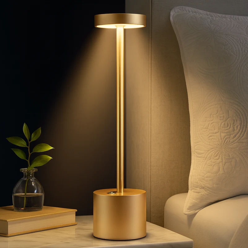 Trådløs Bordlampe LED – Genopladelig & Touch Dæmpbar