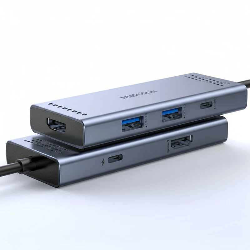 USB-C Dockingstation til Dual 4K Skærme med Hurtig Opladning