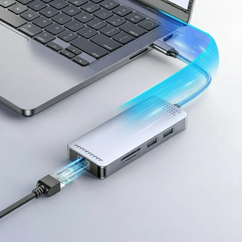 USB-C Dockingstation til Dual 4K Skærme med Hurtig Opladning