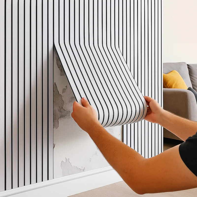 3D Trælook Vægpaneler – Nem Selvklæbende Opsætning