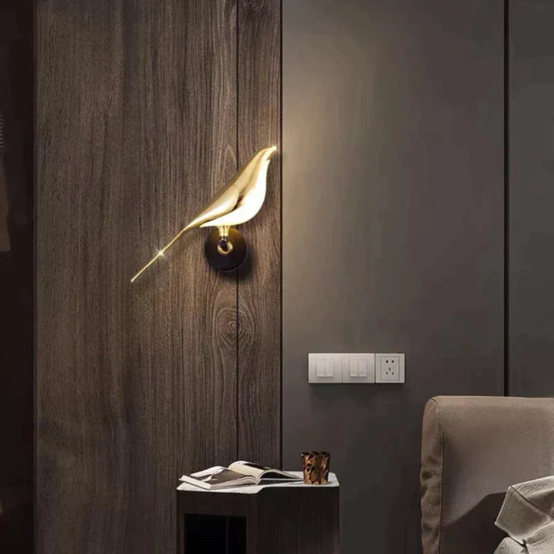 Moderne LED Væglampe med Fugle Design – Energibesparende Elegance
