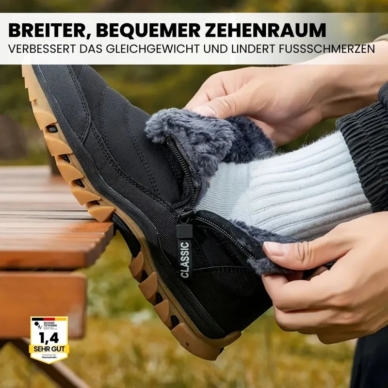 Ergonomisk, vandtæt og smertelindrende komfortsko til efterår og vinter