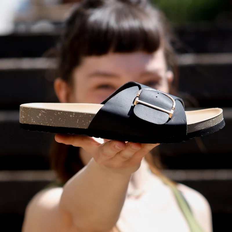 Kork-Sandaler til kvinder med remdesign til smertelindring