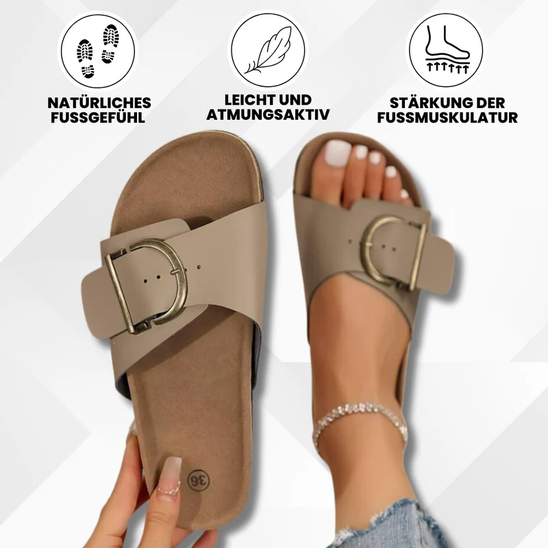 Kork-Sandaler til kvinder med remdesign til smertelindring