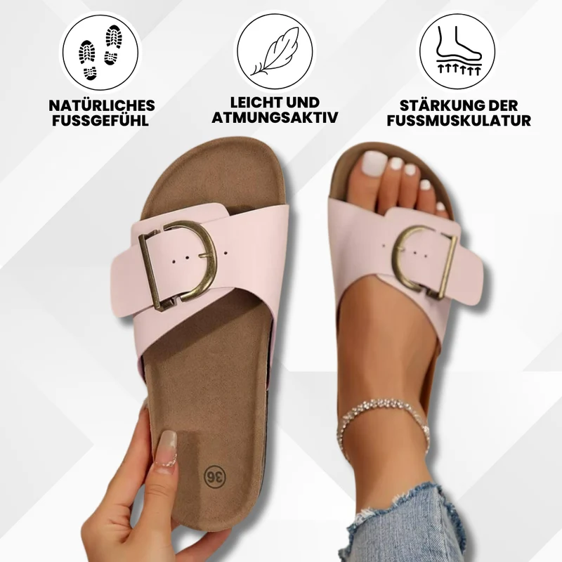 Kork-Sandaler til kvinder med remdesign til smertelindring