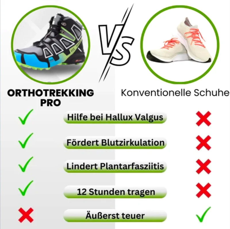 Ergonomiske trekking- og vandresko med smertelindring - 1+1 gratis tilbud