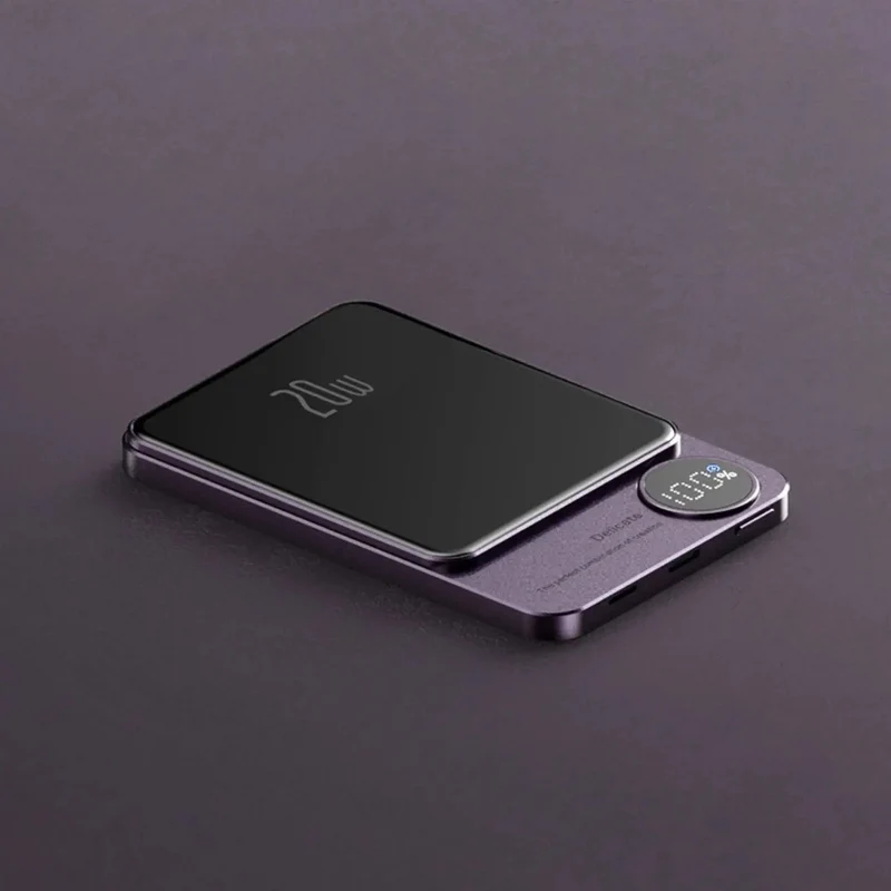 Slank Powerbank, bærbar trådløs magnetoplader