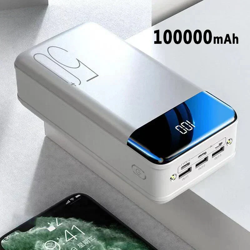 50000 mAh Powerbank med hurtig opladning – Energi til udendørs og nødsituationer