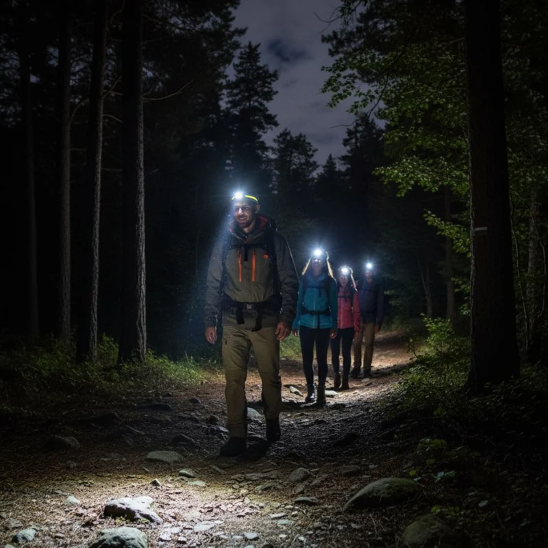 Fagligt Hovedlampe 1000 Lumen med Rødt Lys Indstilling