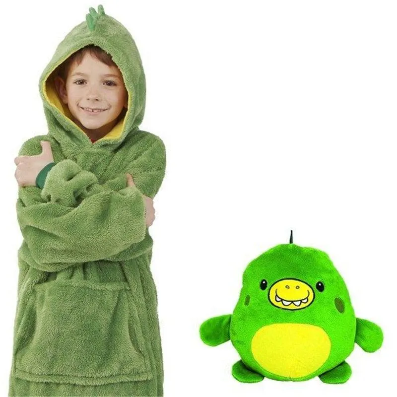 Børnehoodie med blød legetøjsfunktion – Momo