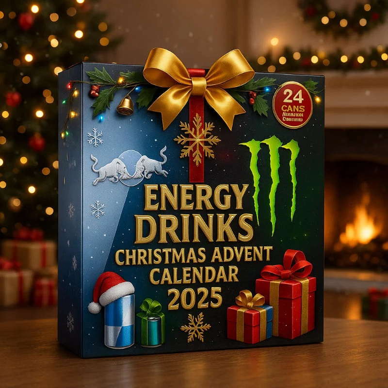 Adventskalender med 24 Energidrik Udvalg