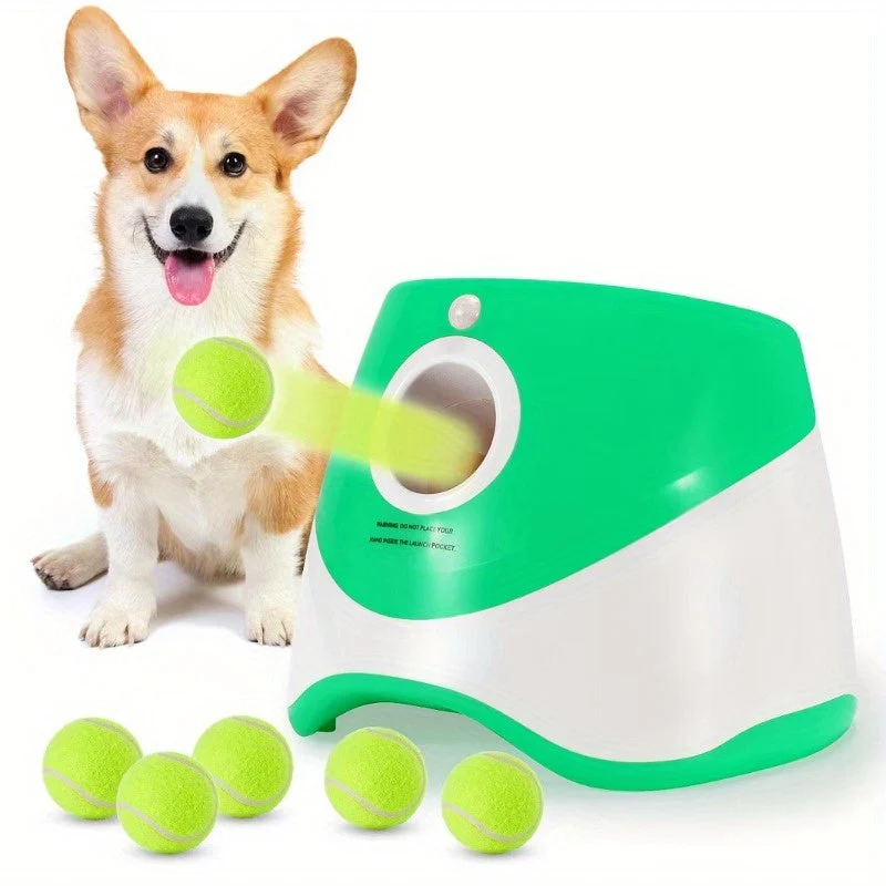 Interaktiv hundepose med automatisk boldkast og USB-opladning