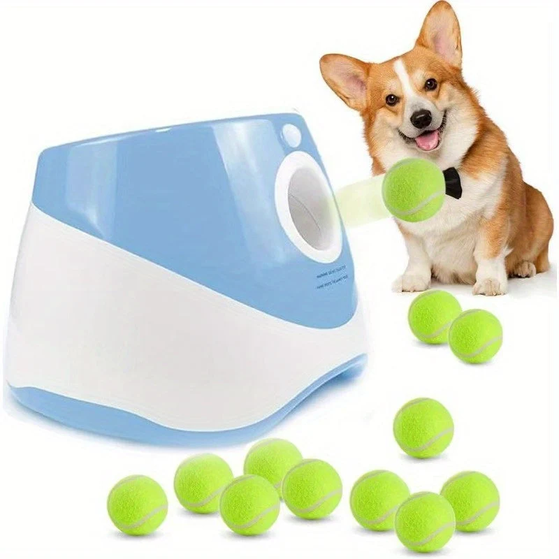 Interaktiv hundepose med automatisk boldkast og USB-opladning
