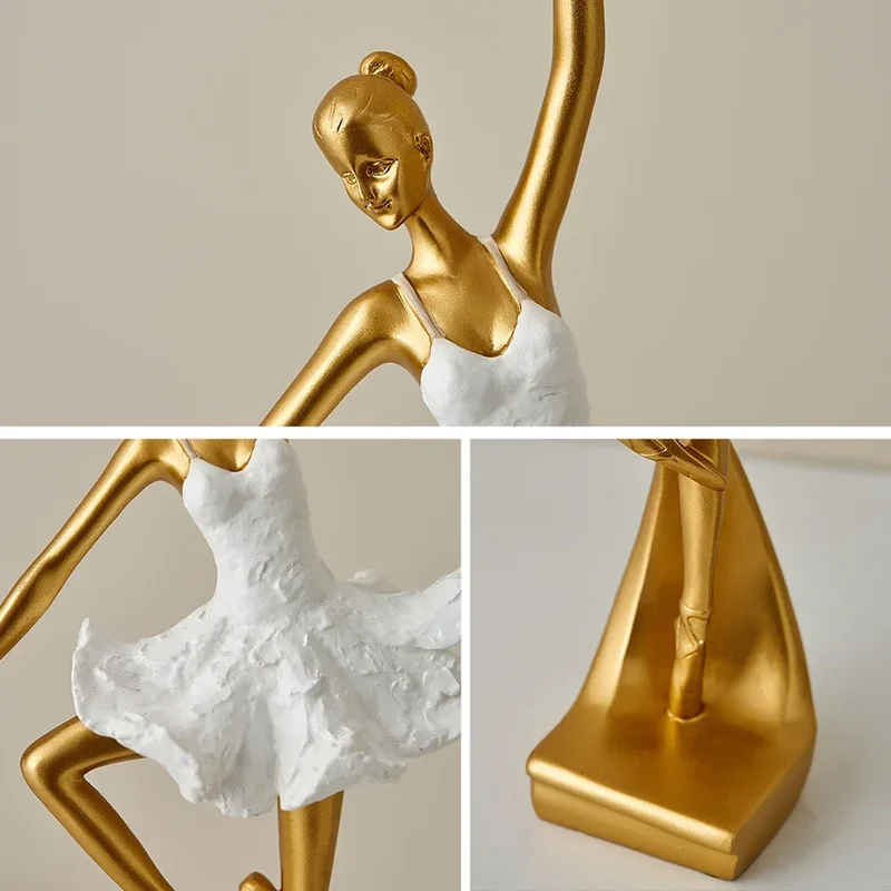 Dekorativ ballerina figur til skrivebord og hjemlige omgivelser
