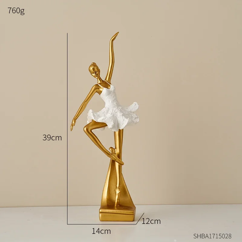 Dekorativ ballerina figur til skrivebord og hjemlige omgivelser