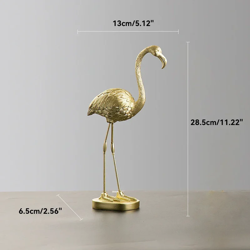 Moderne dekoration af flamingo figur i harpiks