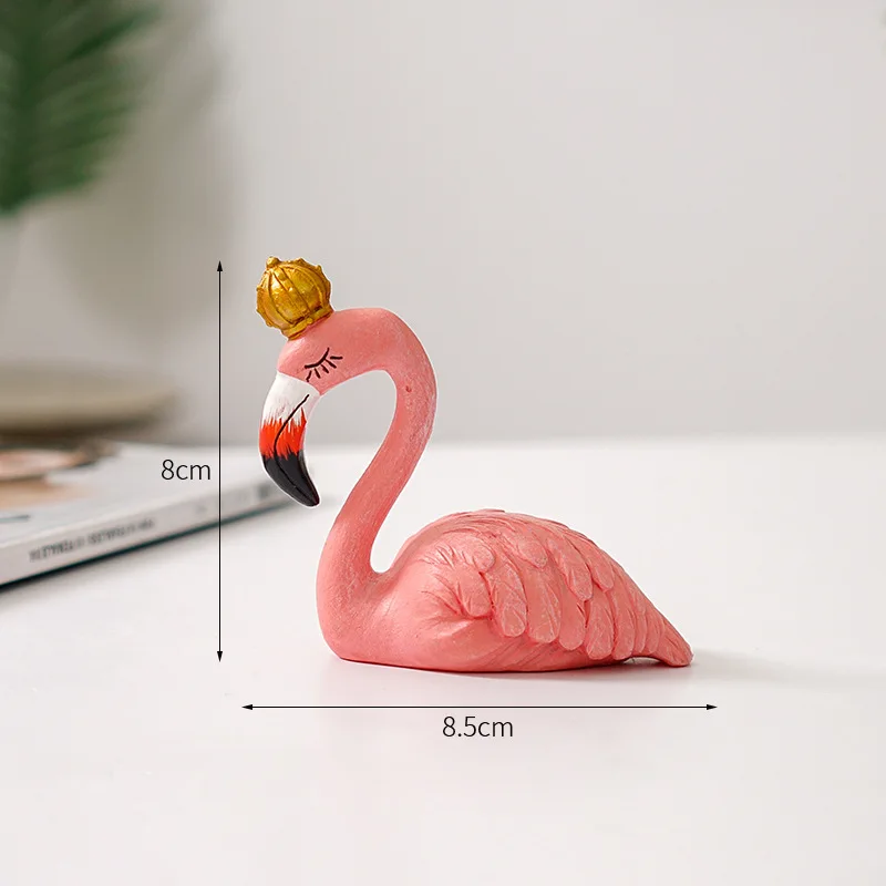 Moderne dekoration af flamingo figur i harpiks