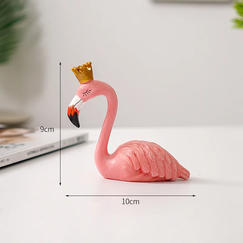 Moderne dekoration af flamingo figur i harpiks
