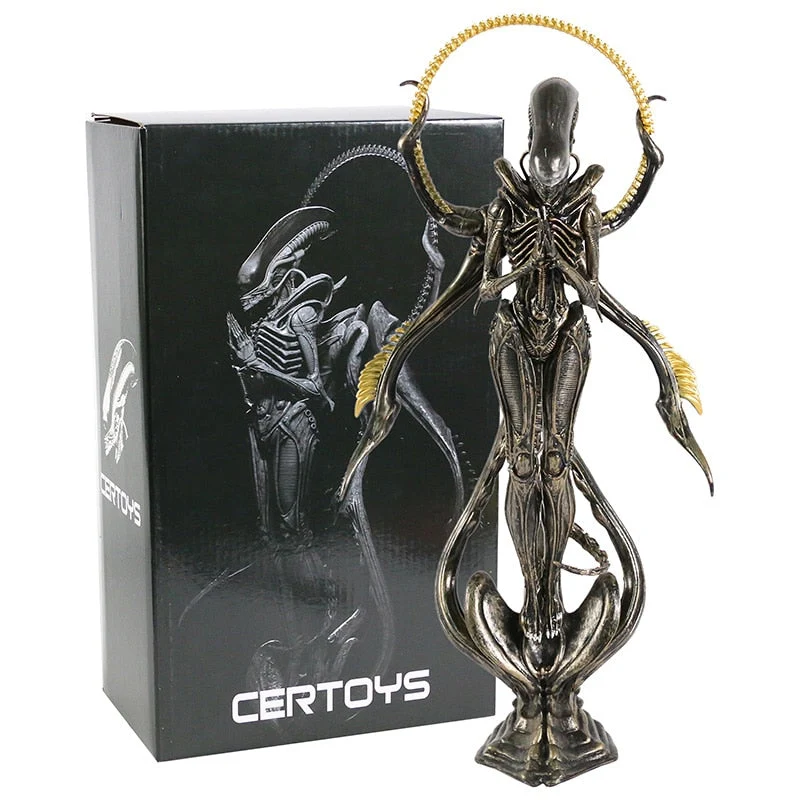 Alien Xenomorph Buddha Figur med Resindekoration til Samling