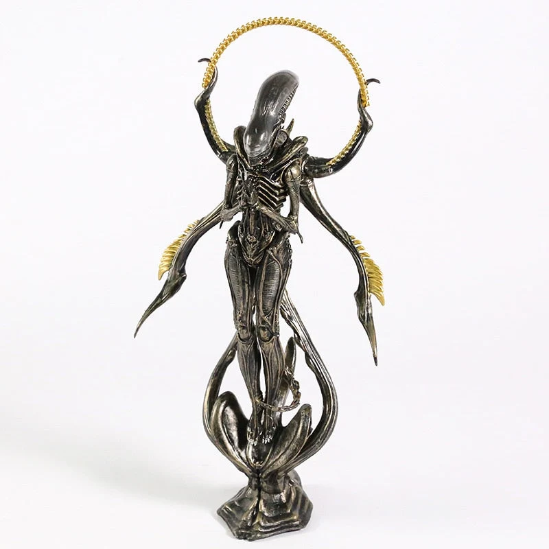 Alien Xenomorph Buddha Figur med Resindekoration til Samling