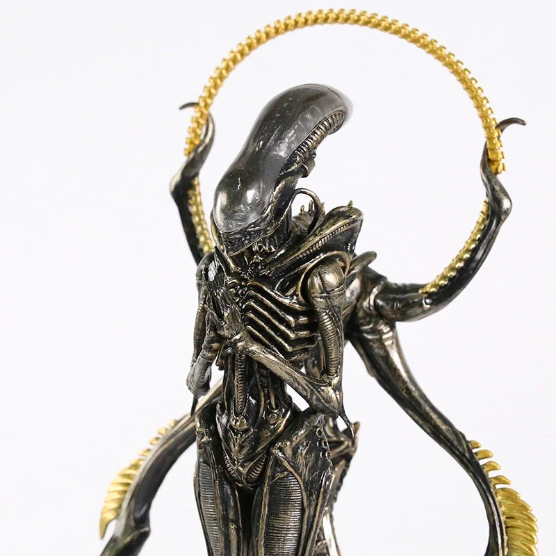 Alien Xenomorph Buddha Figur med Resindekoration til Samling