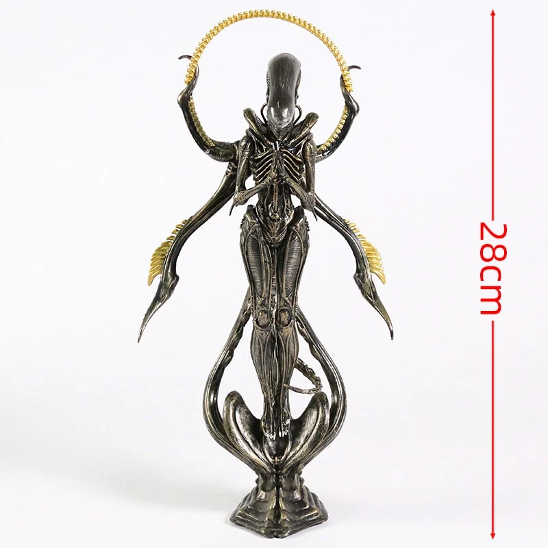 Alien Xenomorph Buddha Figur med Resindekoration til Samling