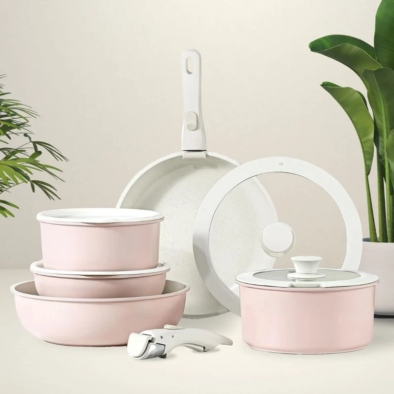 Globetrek° CeramicPans: Avtagbar Icke-stick Pannor Set
