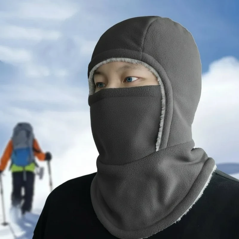 Varm og vindtæt fleece balaclava til udendørs aktiviteter