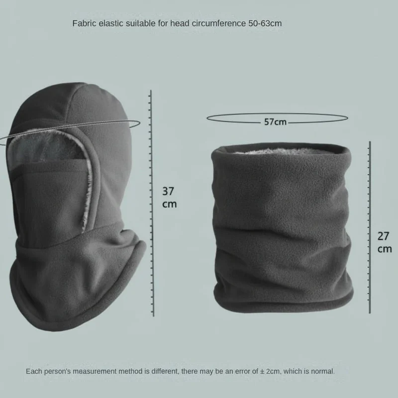 Varm og vindtæt fleece balaclava til udendørs aktiviteter