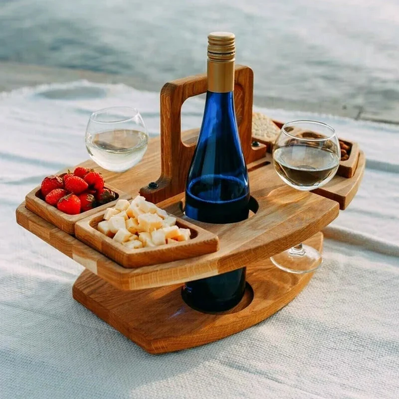 Elegant træ picnicbord til vin – funktionelt og stilfuldt