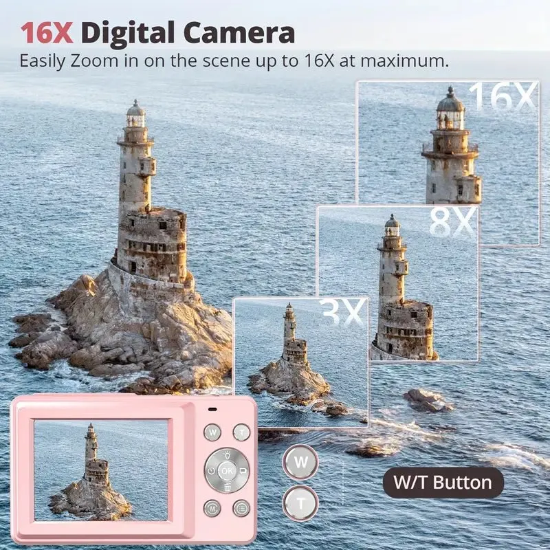Antik Digitalkamera | 1080p Video og Højopløsningsbilleder | Kompakt Design
