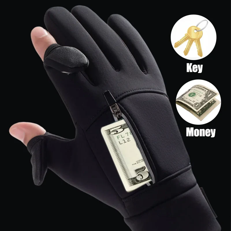 Vinterhandsker med foldbare fingerspidser - Vandafvisende og vindtætte - M–XL