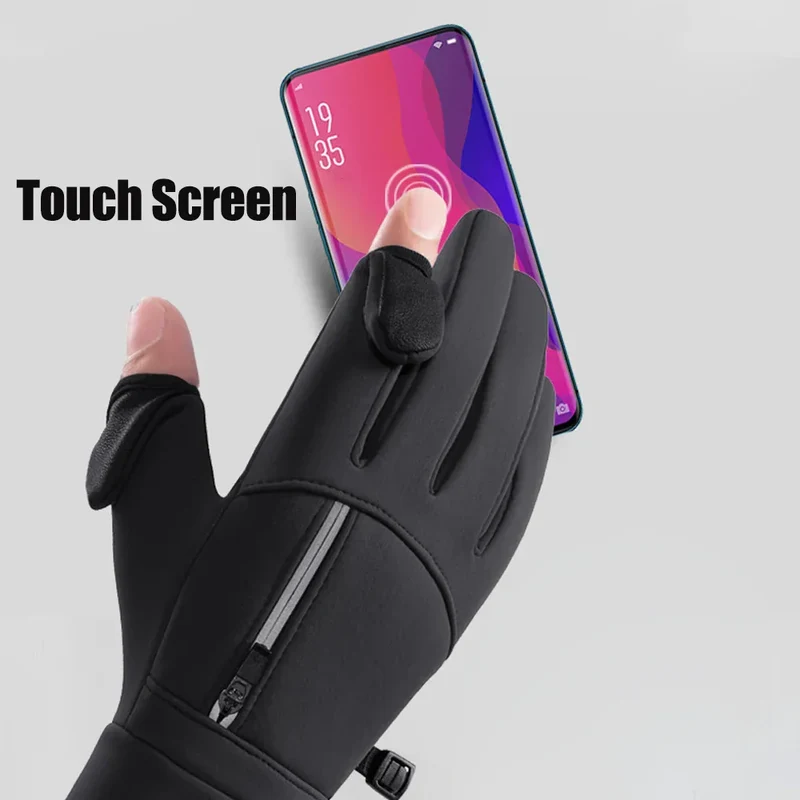 Vinterhandsker med foldbare fingerspidser - Vandafvisende og vindtætte - M–XL