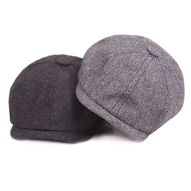 Klassisk Vintage Newsboy Hat – Unisex Model