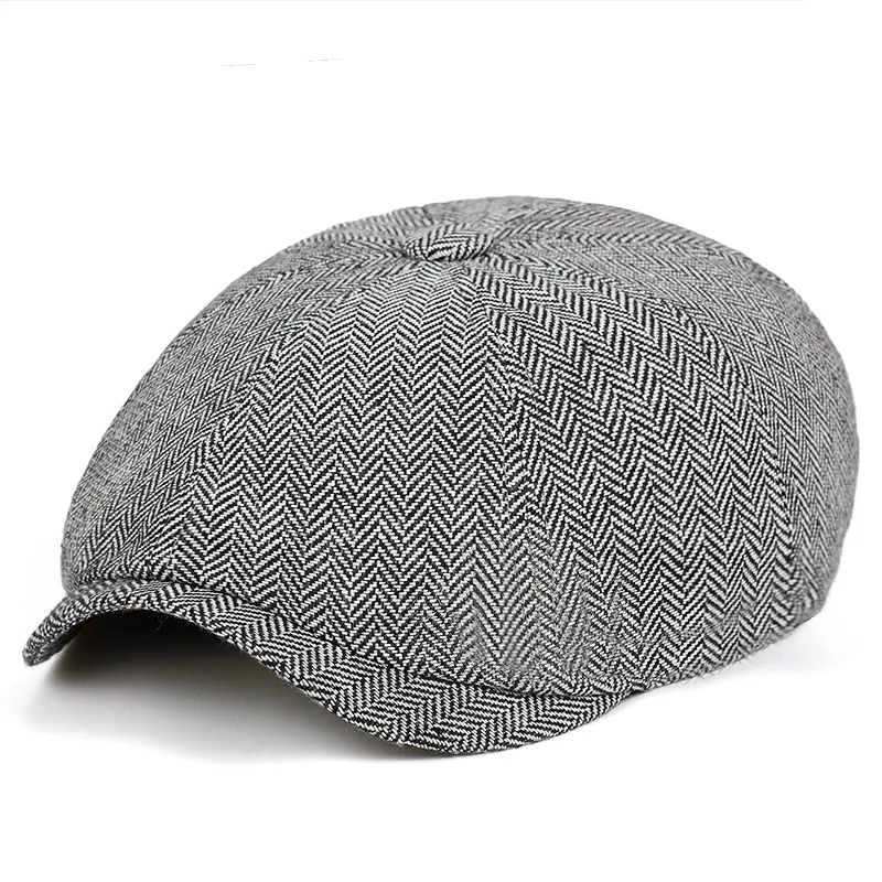 Klassisk Vintage Newsboy Hat – Unisex Model